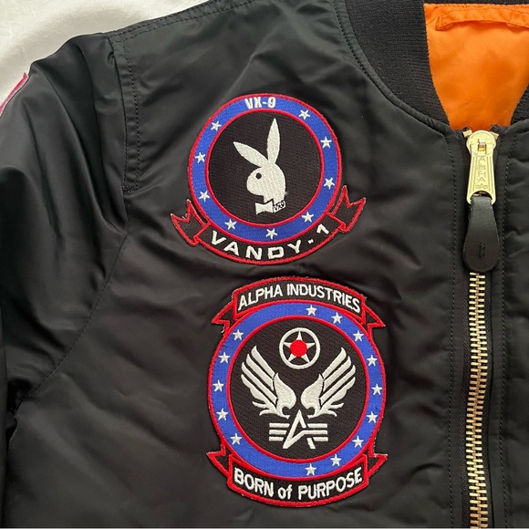 Playboy X Alpha Industry Men’s Vandy-1 Bomber Jacket - Picture 3 of 16